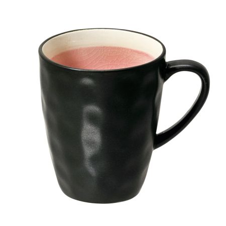 Sticlă și Porțelan - Cană ceramică Origin Black 0.35L – Light Pink