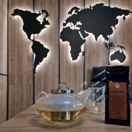 Ceainic sticlă "LOTUS" cu infuzor din oțel inoxidabil 1.2L [1]