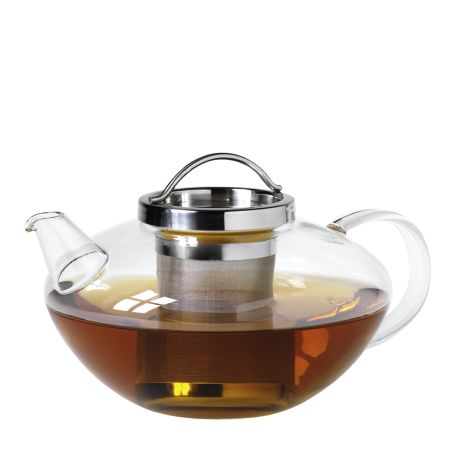 Ceainic sticlă "LOTUS" cu infuzor din oțel inoxidabil 1.2L