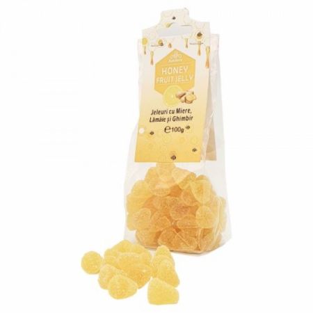 Delicii - Jeleu cu miere și aromă de lămâie și ghimbir (100g)