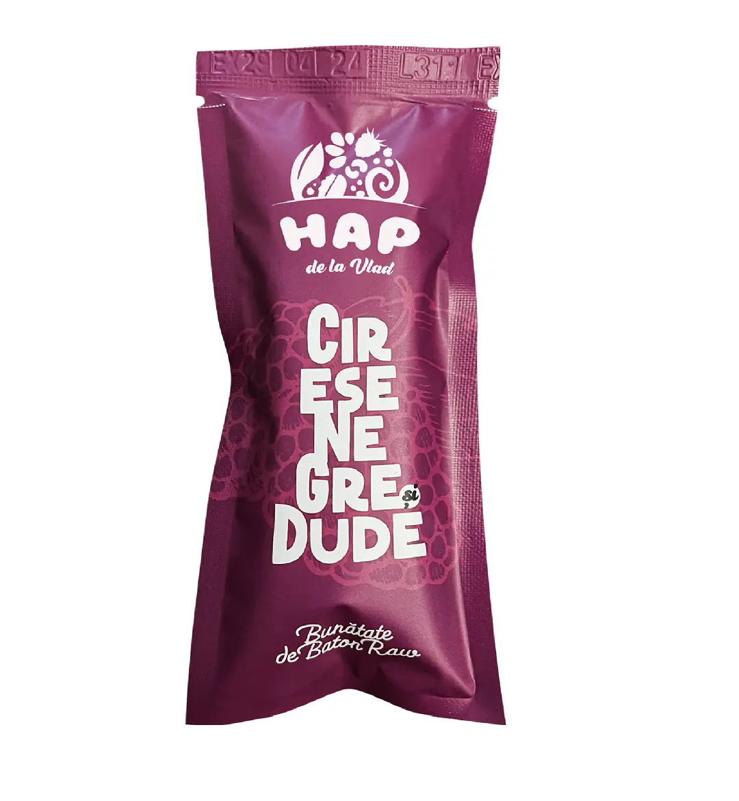 Baton HAP de la Vlad (raw vegan) 45g Cirese Negre-Dude