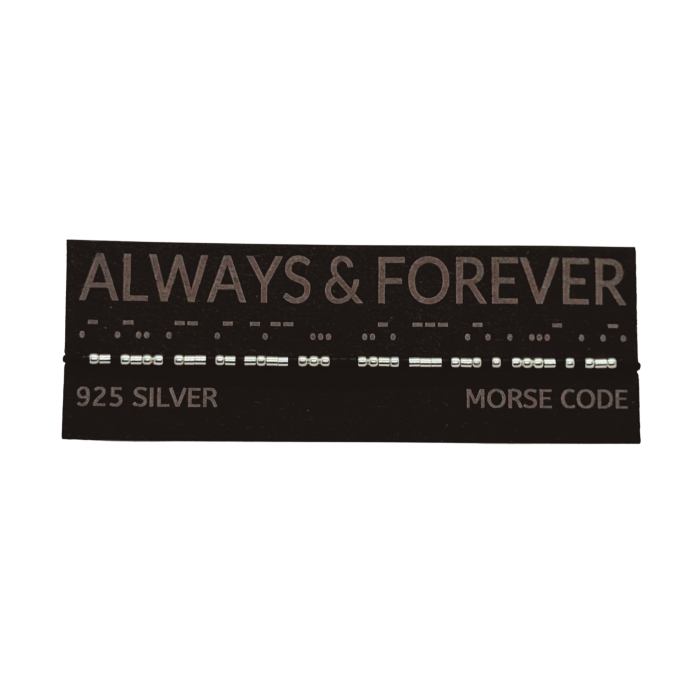 Brățară „ALWAYS & FOREVER” — morse, argint [2]