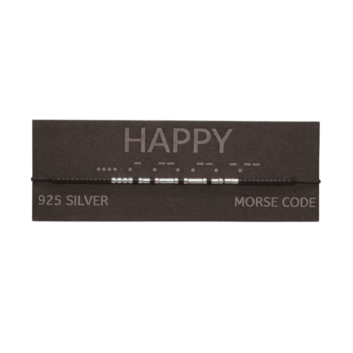 Brățară „HAPPY” — morse, argint [2]
