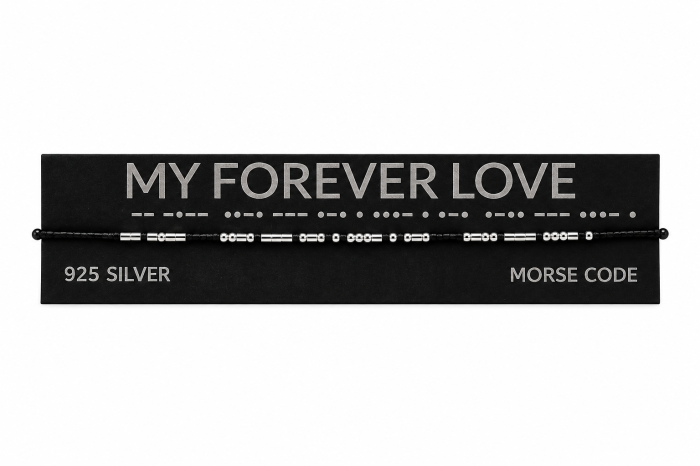 Brățară de gleznă „ MY FOREVER LOVE ” — morse, argint [2]