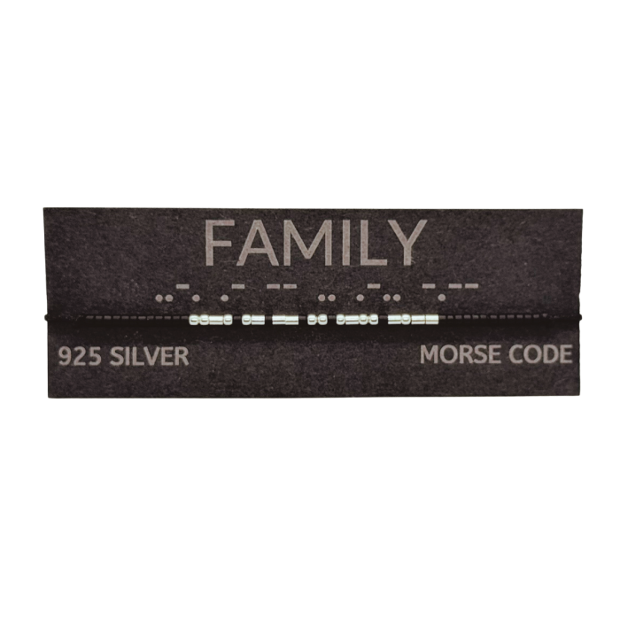 Brățară „FAMILY” — morse, argint [2]