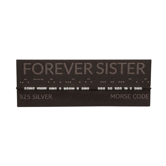 Brățară „FOREVER SISTER” — morse, argint [2]