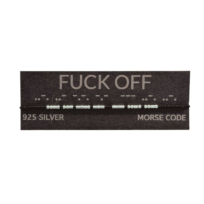 Brățară „FUCK OFF” — morse, argint [2]