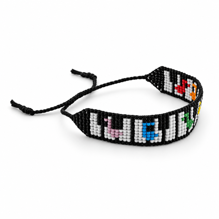 Brățară handmade cu mărgele TOHO și note muzicale colorate – reglabilă [2]