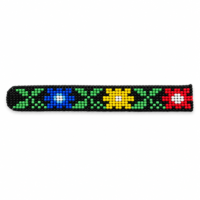 Brățară handmade cu mărgele TOHO, model floral multicolor, reglabilă [5]