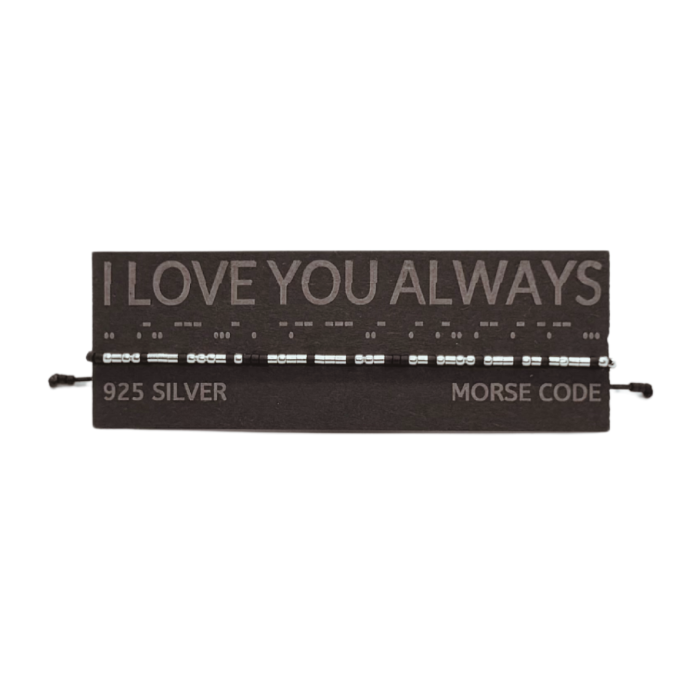 Brățară „I LOVE YOU ALWAYS” — morse, argint [2]