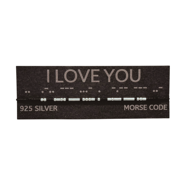 Brățară „I LOVE YOU” — morse, diverse materiale [2]
