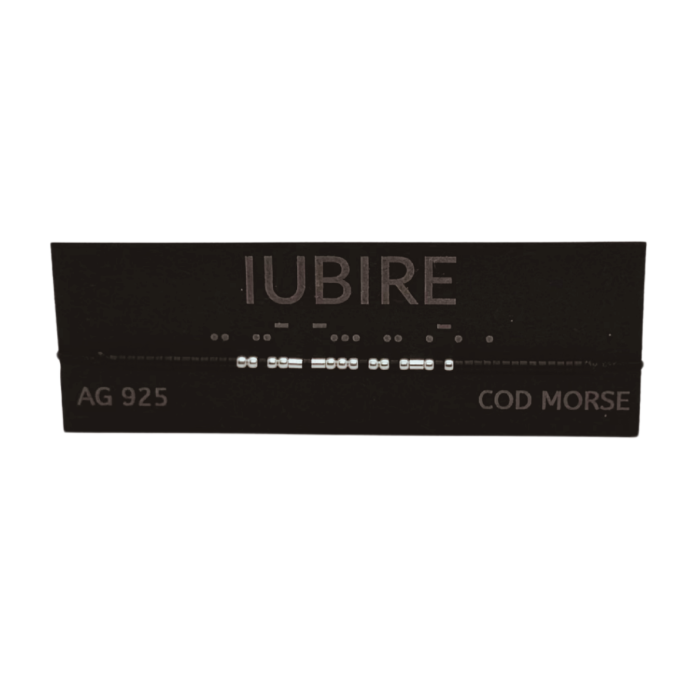 Brățară „IUBIRE” — morse, argint [2]