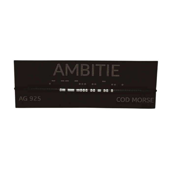 Brățară „AMBITIE” — morse, argint [2]