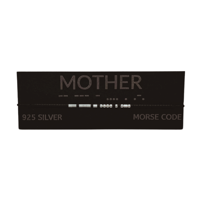 Brățară „MOTHER” — morse, argint [2]