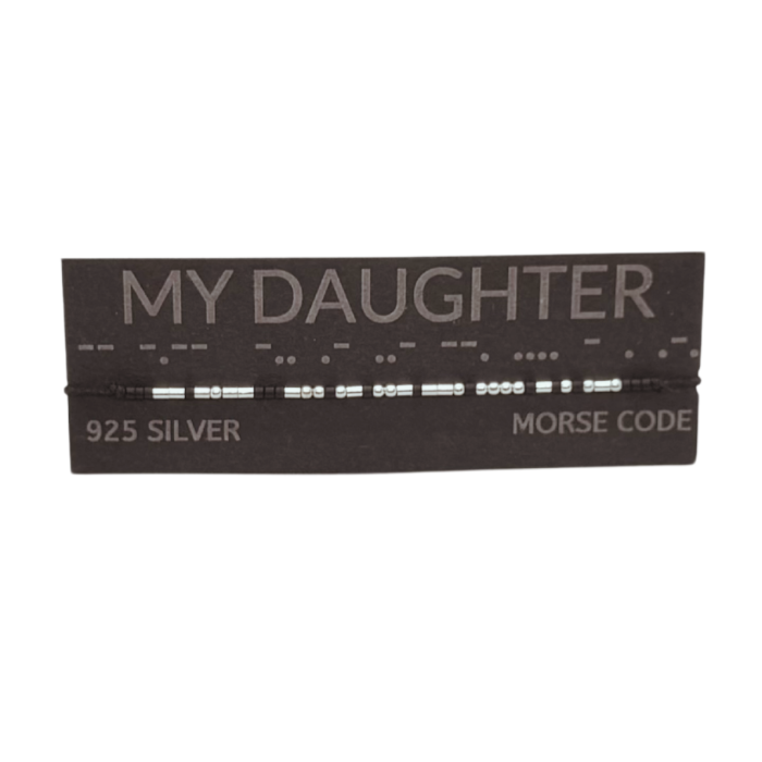Brățară „MY DAUGHTER” — morse, argint [2]