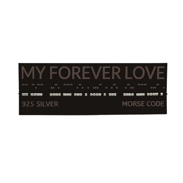 Brățară „MY FOREVER LOVE” — morse, argint [2]