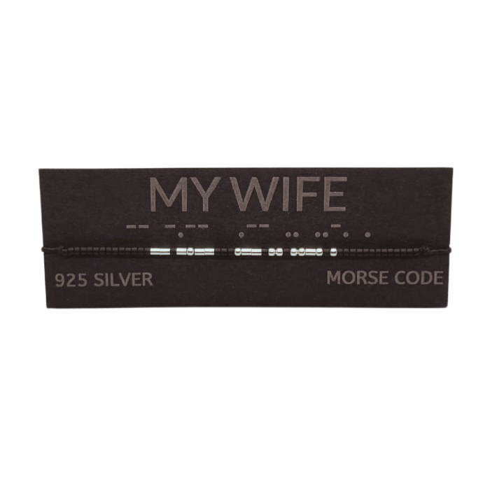 Brățară „MY WIFE” — morse, argint [2]