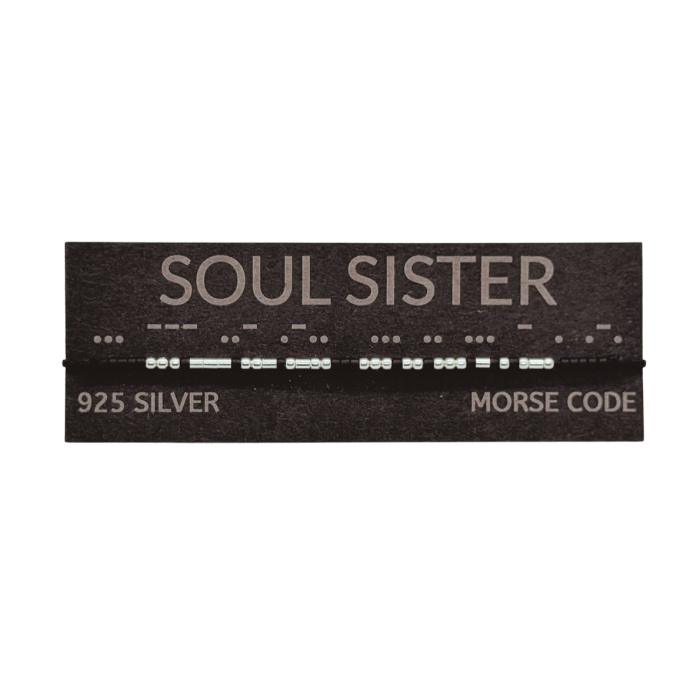 Brățară „SOUL SISTER” — morse, diverse materiale [2]