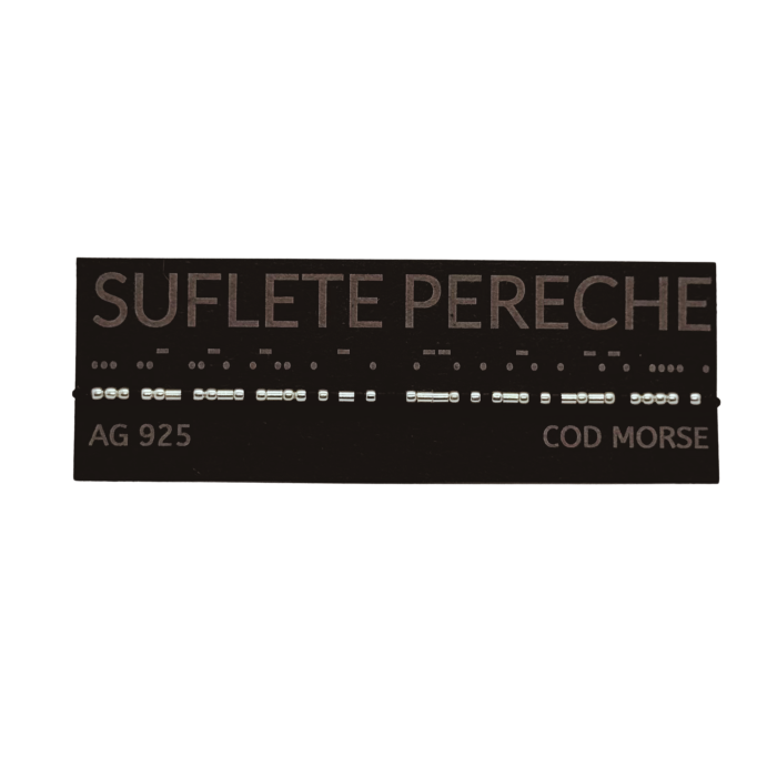 Brățară „SUFLETE PERECHE” — morse, argint [2]