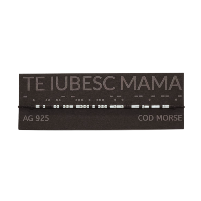 Brățară „TE IUBESC MAMA” — morse, argint [2]