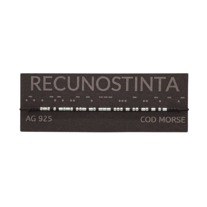 Brățară „RECUNOSTINTA” — morse, argint [2]