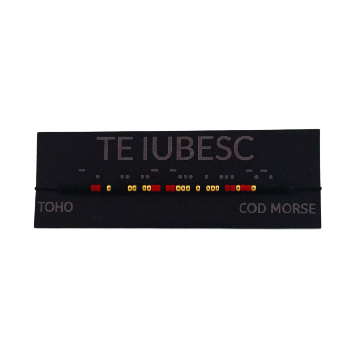 Brățară „ TE IUBESC ” — morse, diverse materiale [2]