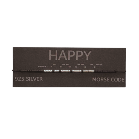 Brățară „HAPPY” — morse, argint [1]