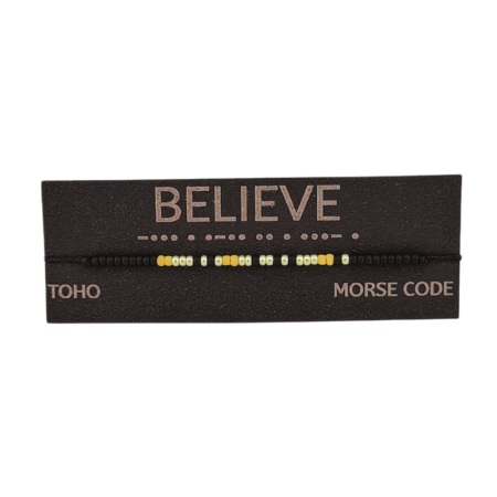 Cod Morse - Brățară „ BELIEVE ” — morse, toho