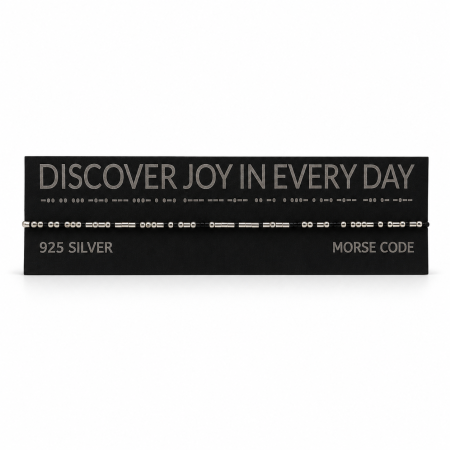 Brățară de gleznă „ DISCOVER JOY IN EVERY DAY ” — morse, argint [1]