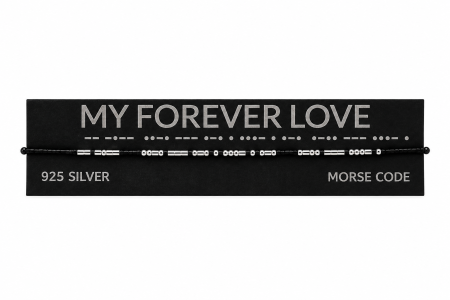 Brățară de gleznă „ MY FOREVER LOVE ” — morse, argint [1]