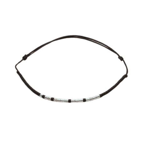 Cod Morse - Brățară „ENJOY” — morse, argint