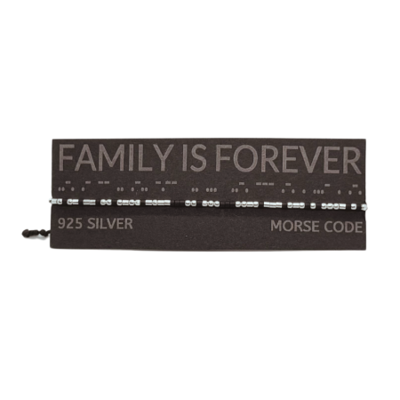 Brățară „FAMILY IS FOREVER” — morse, argint [1]