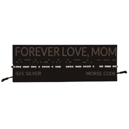 Brățară „FOREVER LOVE, MOM” — morse, argint [1]