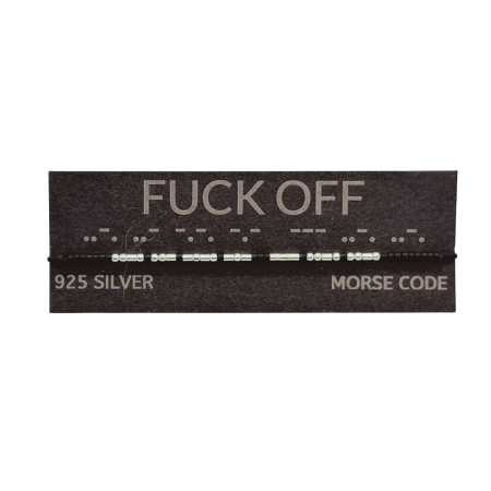 Brățară „FUCK OFF” — morse, argint [1]
