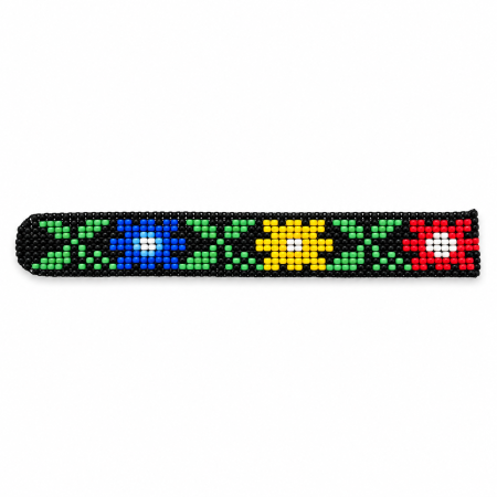 Brățară handmade cu mărgele TOHO, model floral multicolor, reglabilă [4]