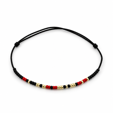 Cod Morse - Brățară handmade „ TE IUBESC ” în cod Morse cu mărgele TOHO – reglabilă