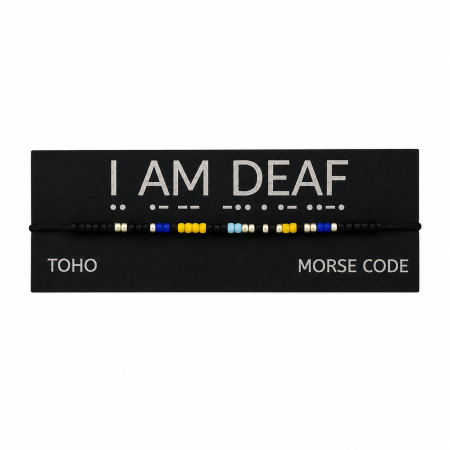 Brățară „ I AM DEAF ” — morse, toho [1]