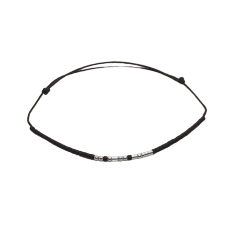 Cod Morse - Brățară „ILY” (I LOVE YOU) — morse, argint