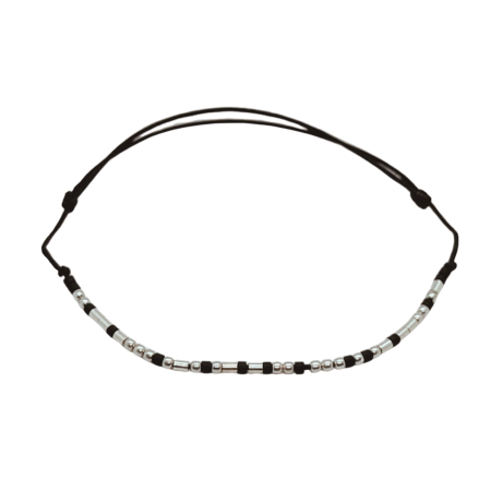 Cod Morse - Brățară „IMBRATISEAZA” — morse, argint