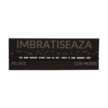 Brățară „IMBRATISEAZA” — morse, argint [1]