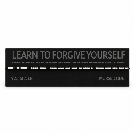 Brățară de gleznă „ LEARN TO FORGIVE YOURSELF ” — morse, argint [1]
