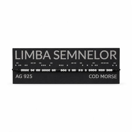 Brățară cod Morse „LIMBA SEMNELOR” – Argint 925, reglabilă [1]