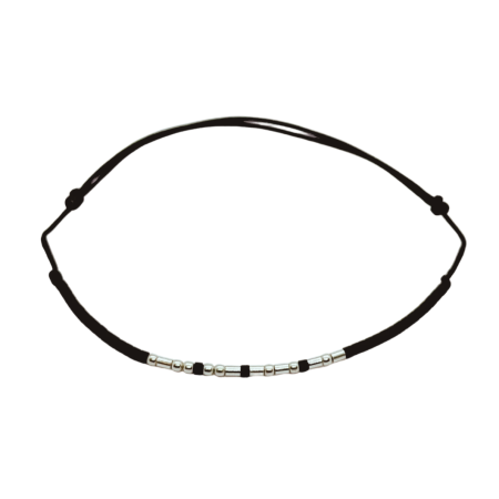 Cod Morse - Brățară „LUCK” — morse, argint