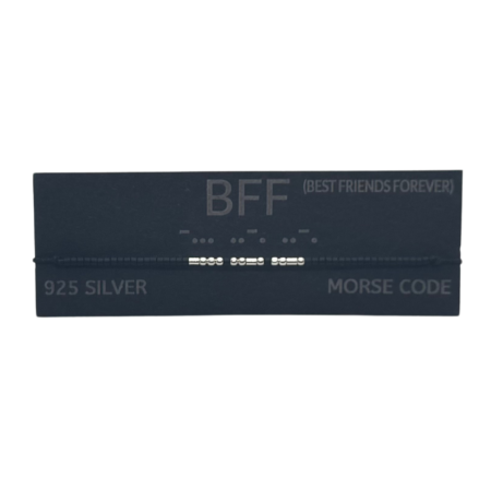 Brățară „BFF” (BEST FRIENDS FOREVER) — morse, argint [1]