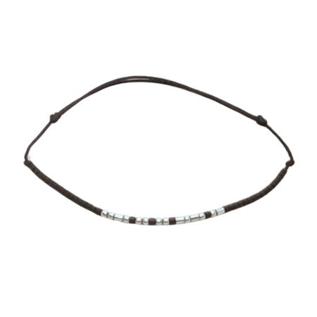 Cod Morse - Brățară „FIICA” — morse, argint