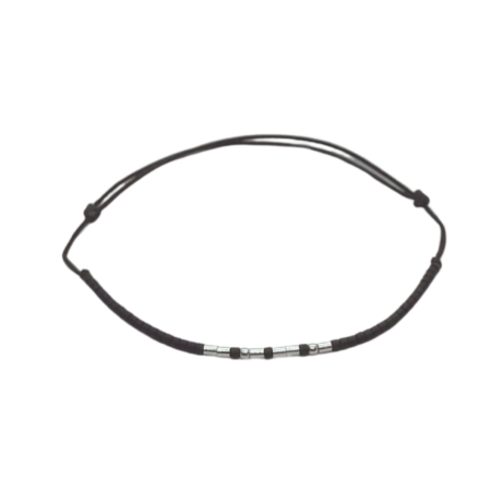 Cod Morse - Brățară „MAMA” — morse, argint