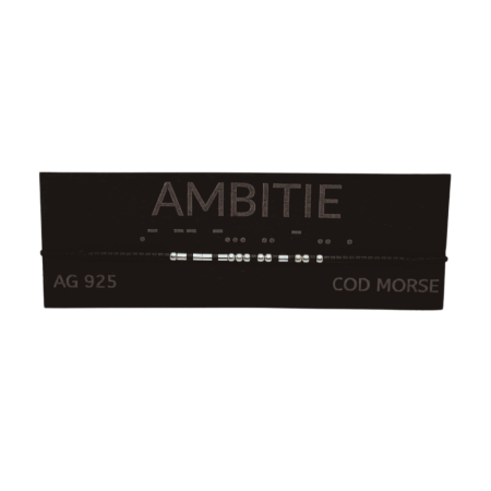 Brățară „AMBITIE” — morse, argint [1]
