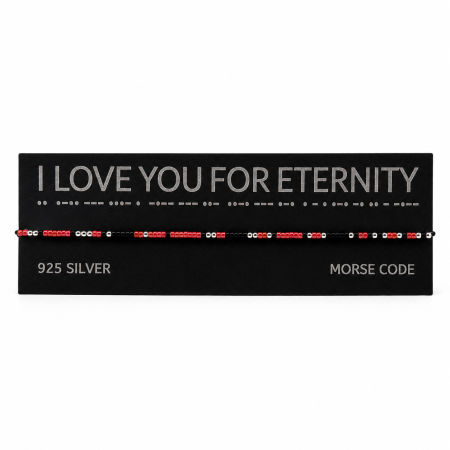 Brățară de gleznă „ I LOVE YOU FOR ETERNITY ” — morse, argint [2]