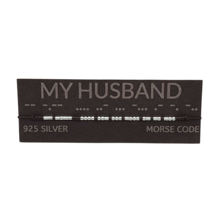 Brățară „MY HUSBAND” — morse, argint [1]