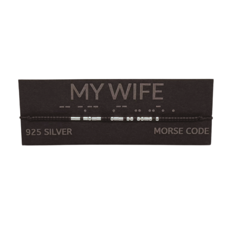 Brățară „MY WIFE” — morse, argint [1]